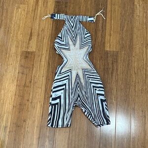 Geometric Halter Jumpsuit